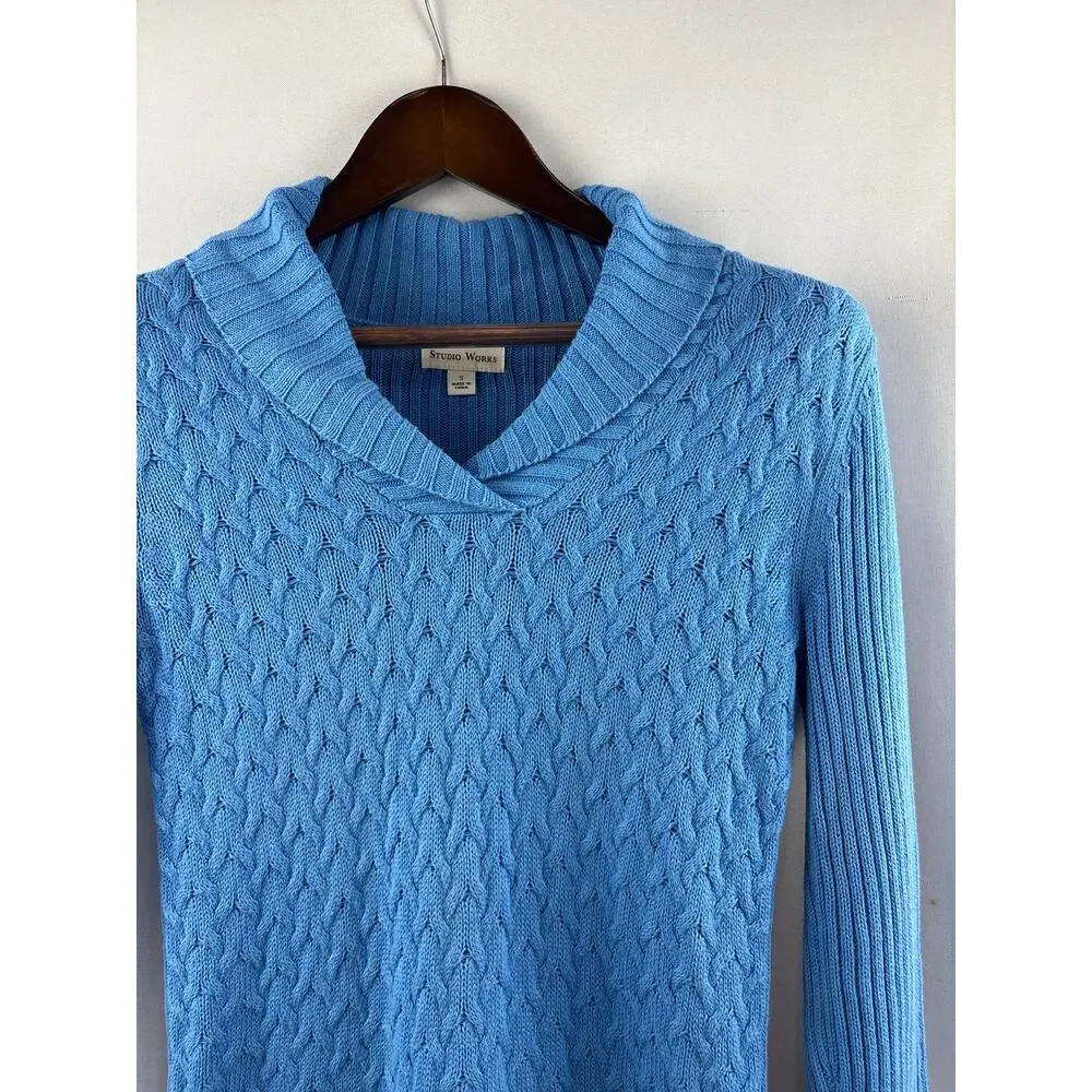 Women’s Studio Works Small Cornflower Blue Knit Sweater